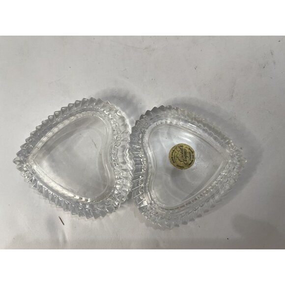Cristal D'arques Garanti Genuine Lead Crystal Heart Shaped Trinket Box - France - Picture 3 of 5
